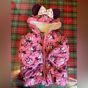 Disney Pink Minnie Mouse Puffer Jacket